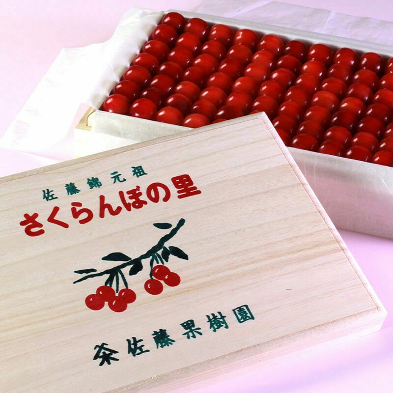 山形県産 佐藤錦 桐箱入り 佐藤錦 特撰」24粒桐箱入｜山形のさくらんぼ通販なら「佐藤錦