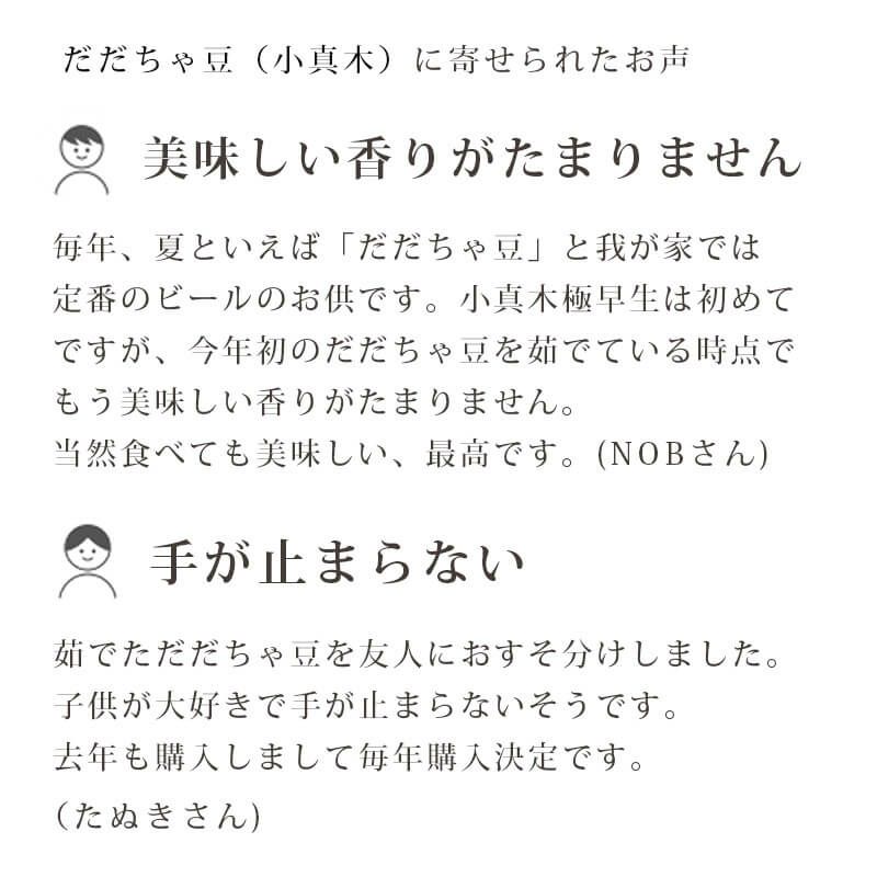 小真木 だだちゃ豆 400g×2袋 ＜極早生＞パッケージ