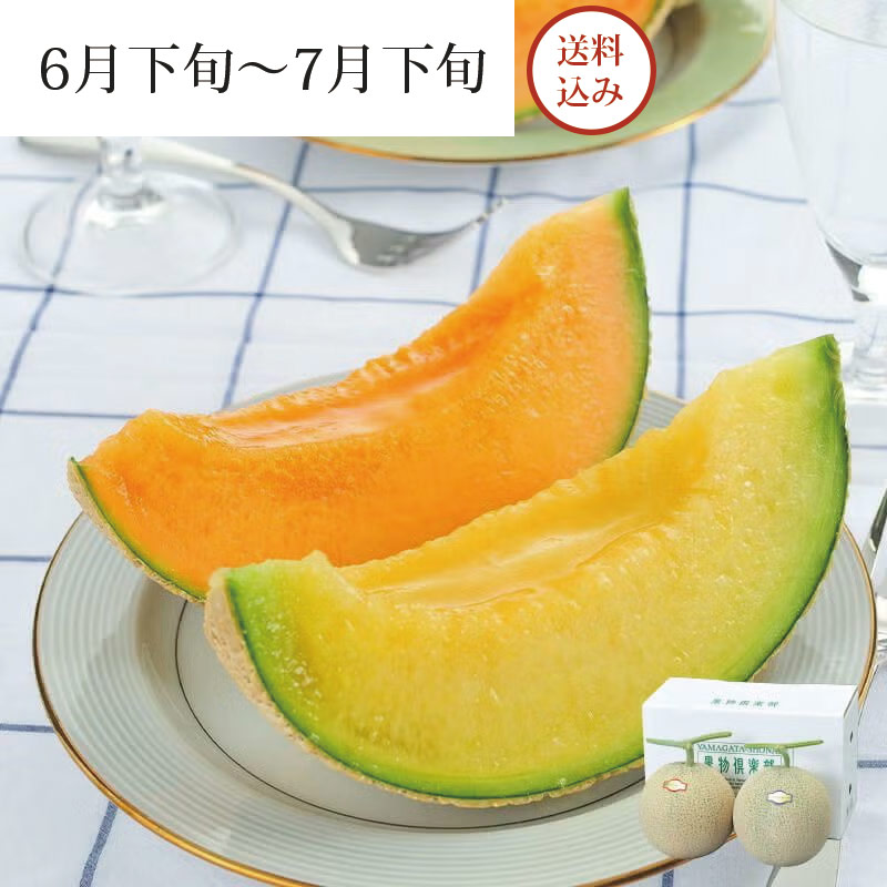 庄内砂丘メロン 赤青詰合せ 2L×2玉イメージ画像