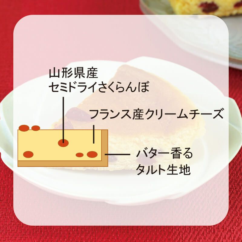 山形さくらんぼの濃厚チーズタルト_図解画像