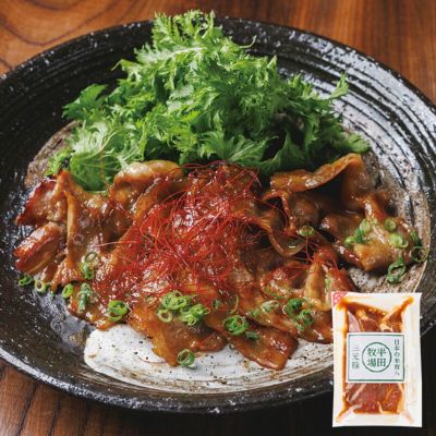 日本の米育ち 三元豚味付け肉 バラ甘口焼肉たれ漬け