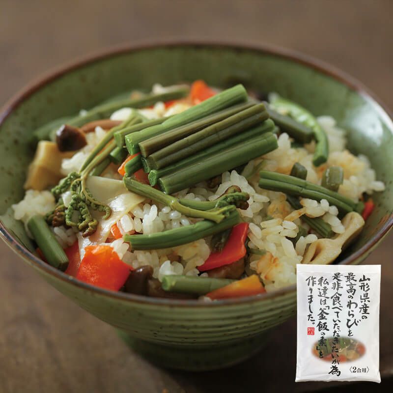山形県産わらび-釜飯の素_イメージ1