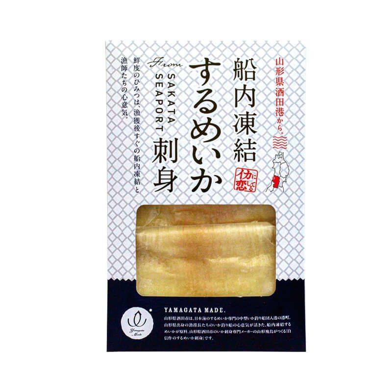 酒田港 船内凍結 するめいかそうめん　パッケージ