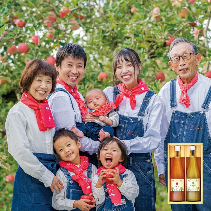 中川果樹園 フルーツジュース りんご＆ラ・フランス詰合せ_イメージ